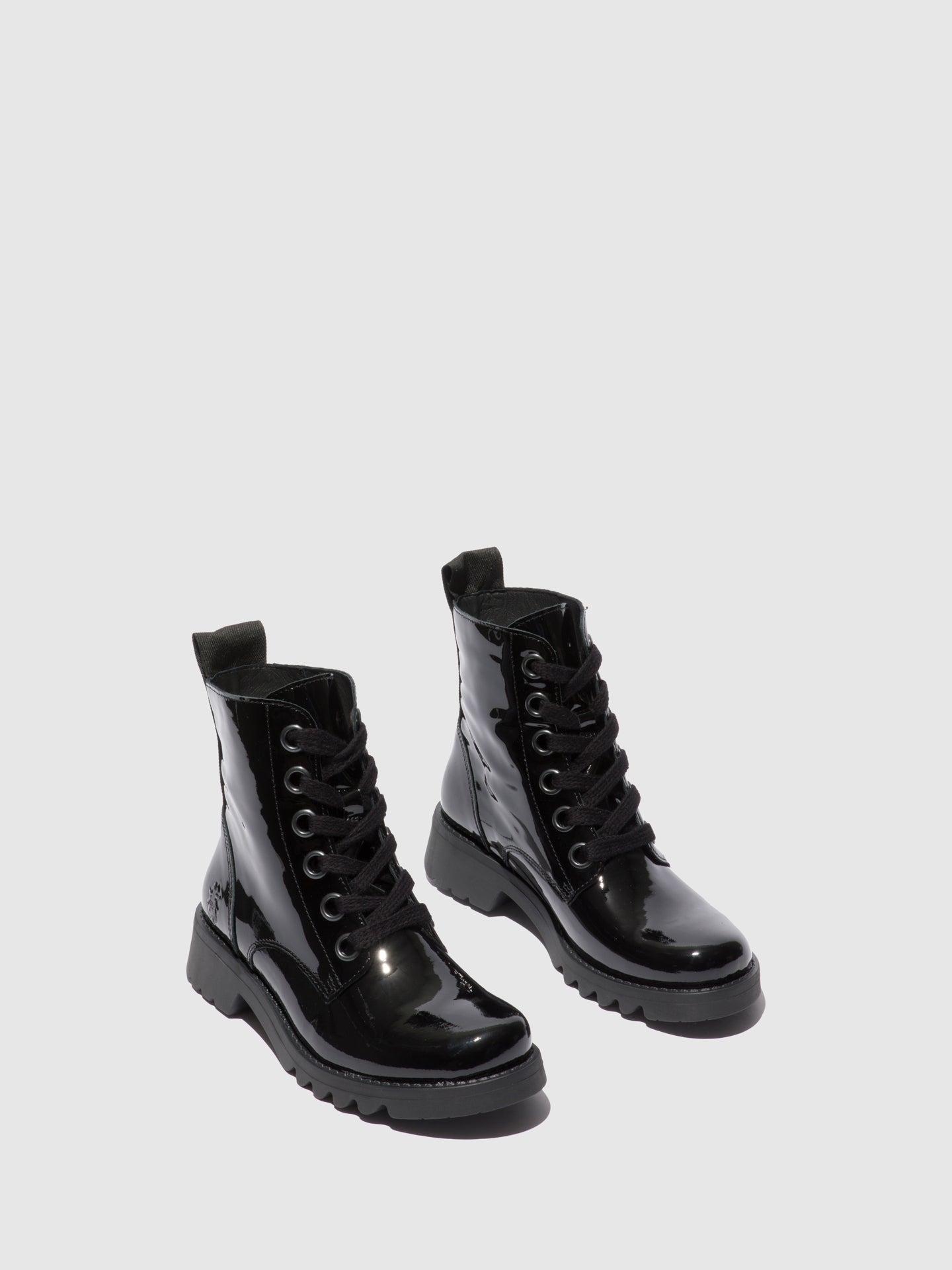 Fly London Botins com Atacadores RAGI539FLY ATLANTIS BLACK (BLACK SOLE)